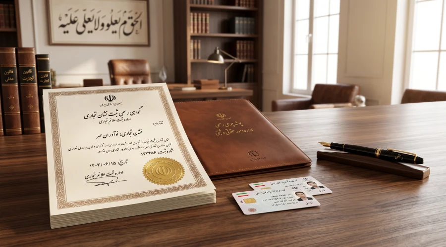 ثبت رسمی علامت تجاری با ریشه لاتین و کارت بازرگانی
